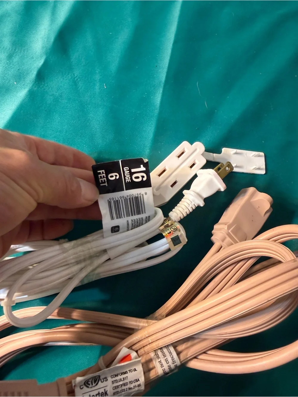 Beige Replacement Power Extension Cord for Cell Phone Accessories